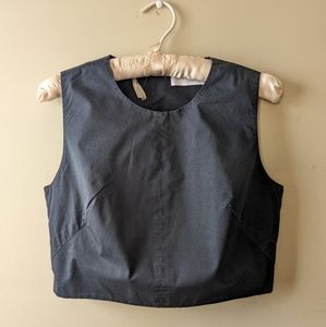 Everlane The Clean Cotton Crop Tank Button Back Size 8 Black